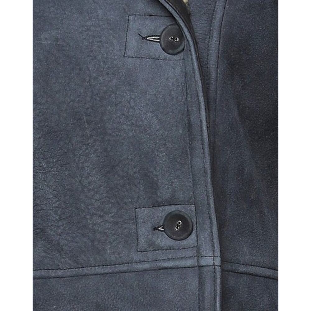 Matchless London Black Blue Suede Shearling Coat NWT Retail $3,900 L - Picture 12 of 12
